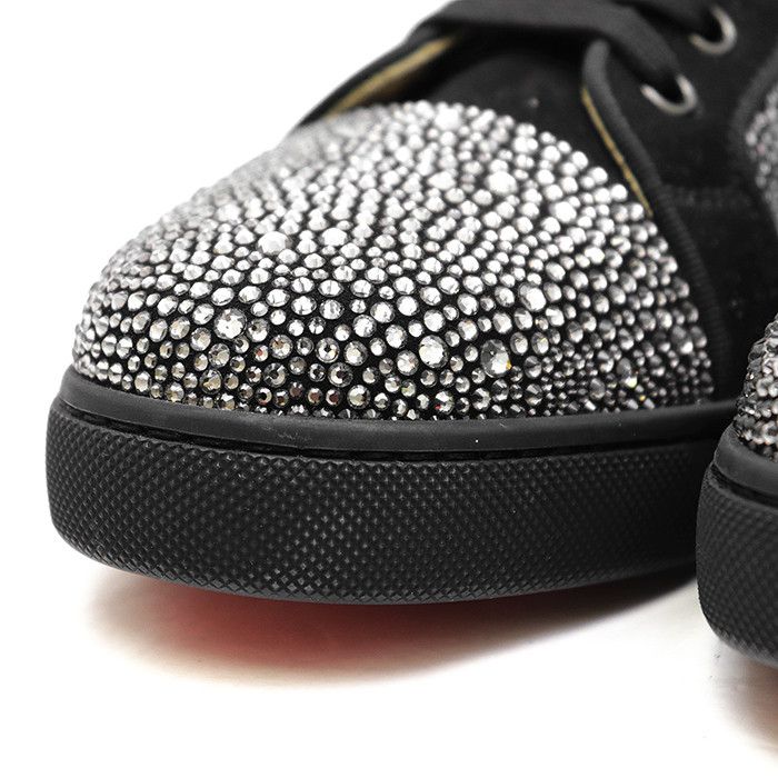 Christian Louboutin Christian Louboutin Christian Louboutin Louis Strass Leather Crystal High Top Sneakers Leather Shoes DUTY FREE for USA Size ONE SIZE - 5 Thumbnail