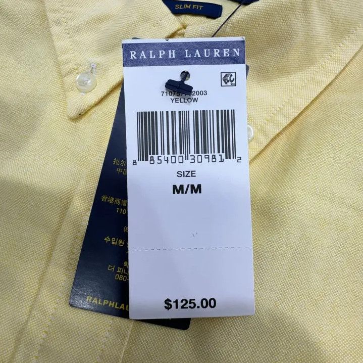 Polo Ralph Lauren Polo Ralph Lauren Men's Yellow Pony Embroidered Long Sleeve Shirt Size US M / EU 48-50 / 2 - 5 Thumbnail