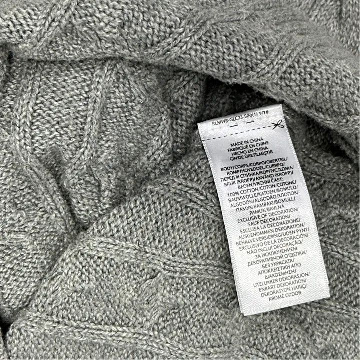 Polo Ralph Lauren Polo Ralph Lauren Men's Gray Cable Knit Sweater Size US XL / EU 56 / 4 - 4 Thumbnail