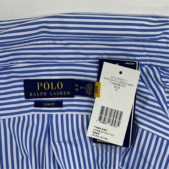Polo Ralph Lauren Polo Ralph Lauren Logo Stripe Long-Sleeve Shirt Size US XL / EU 56 / 4 - 2 Thumbnail