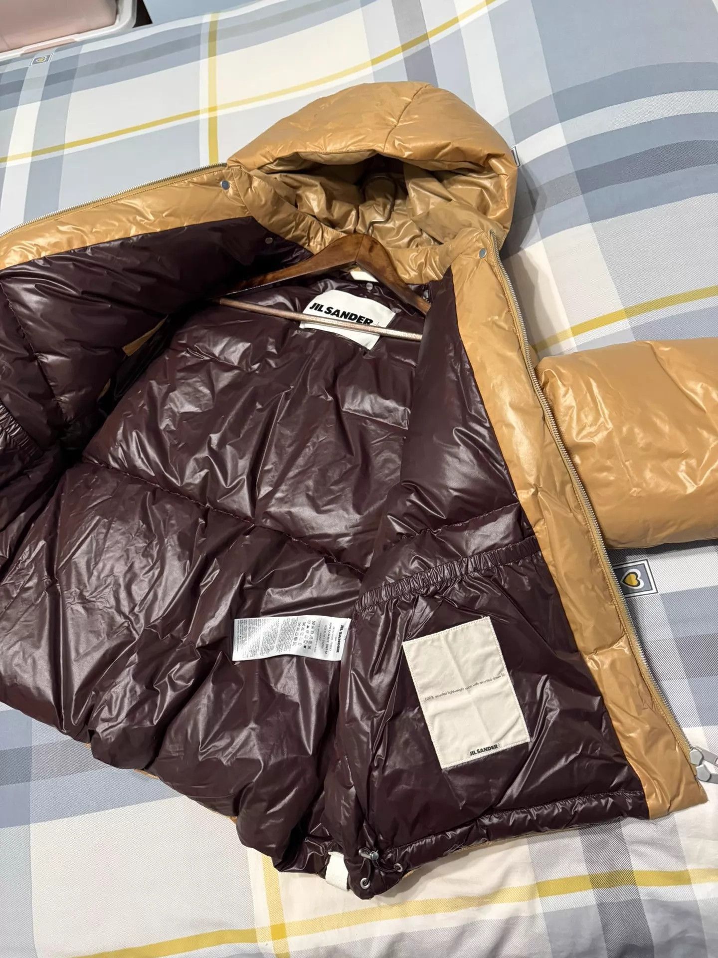 Jil Sander Brown Puffer Jacket with Hood Size S Size US S / EU 44-46 / 1 - 7 Thumbnail