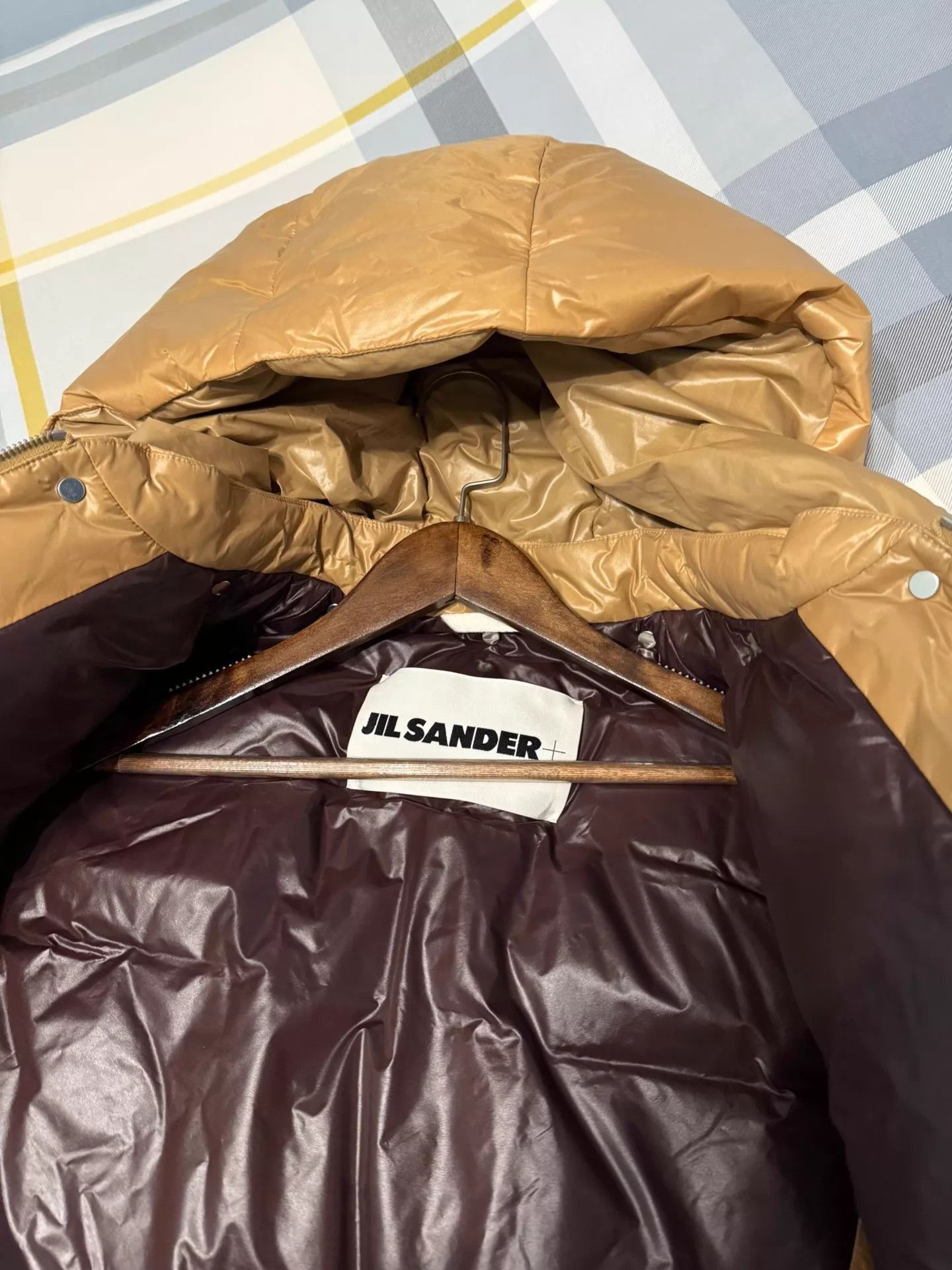 Jil Sander Brown Puffer Jacket with Hood Size S Size US S / EU 44-46 / 1 - 9 Thumbnail
