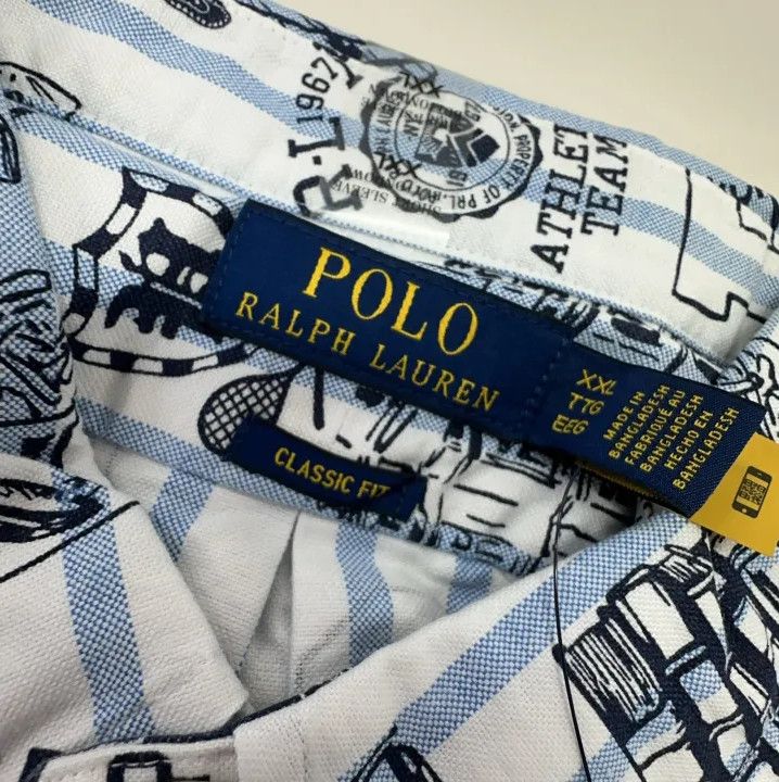 Polo Ralph Lauren Polo Ralph Lauren FW24 All-Over Logo Print Short-Sleeve Shirt Size US XXL / EU 58 / 5 - 5 Thumbnail