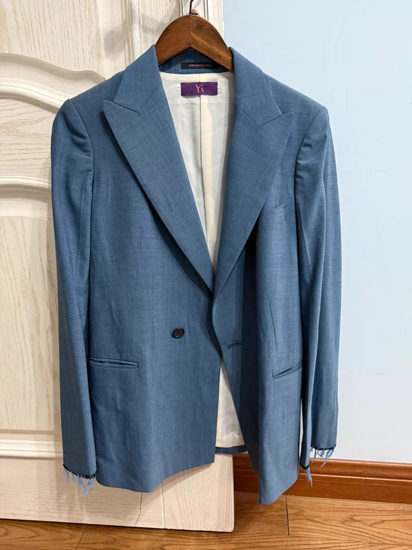 Y's Blue Single-Breasted Blazer - Size M Size US M / EU 48-50 / 2 - 2 Thumbnail