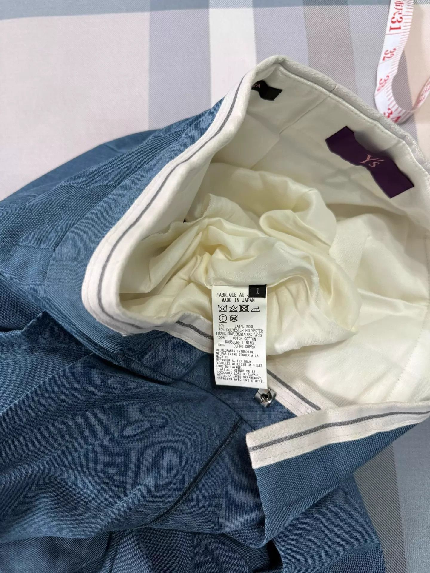 Y's Blue Cropped Pants with Striped Cuffs Size 28 Size US 28 / EU 44 - 5 Thumbnail