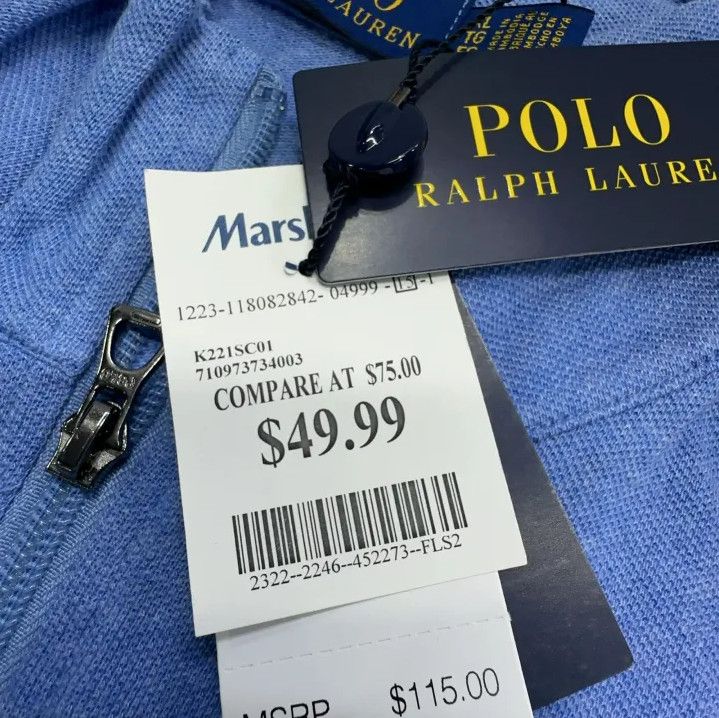 Polo Ralph Lauren Polo Ralph Lauren Solid Half-Zip Long-Sleeve T-Shirt Size US XL / EU 56 / 4 - 7 Thumbnail