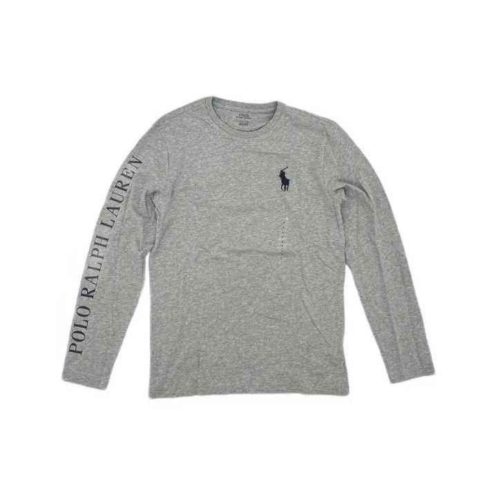 Polo Ralph Lauren Polo Ralph Lauren Gray Solid Casual Crew Neck T-shirt Size US S / EU 44-46 / 1 - 2 Thumbnail