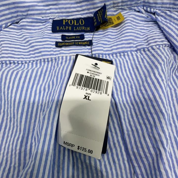Polo Ralph Lauren Polo Ralph Lauren Striped Logo Short-Sleeve Shirt Size US XL / EU 56 / 4 - 4 Thumbnail