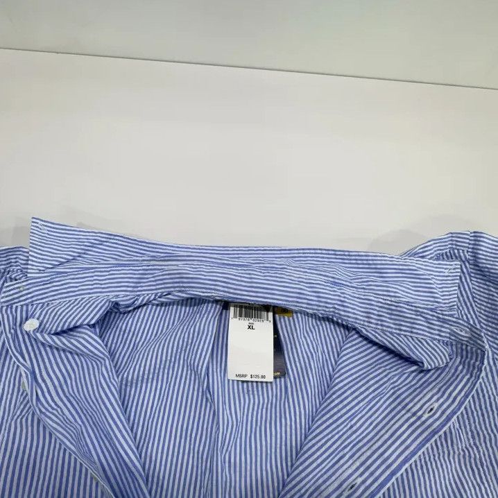 Polo Ralph Lauren Polo Ralph Lauren Striped Logo Short-Sleeve Shirt Size US XL / EU 56 / 4 - 7 Thumbnail