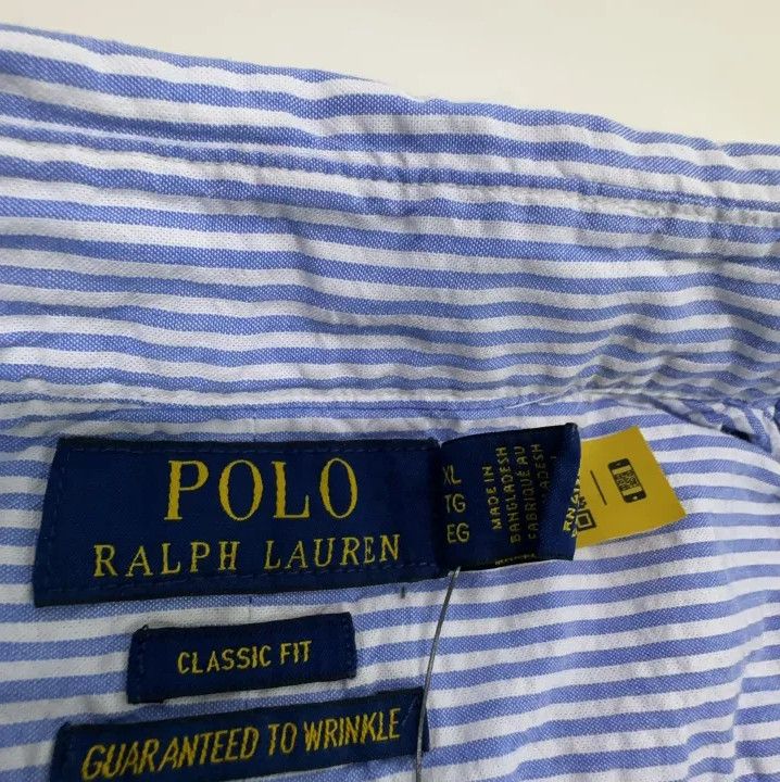 Polo Ralph Lauren Polo Ralph Lauren Striped Logo Short-Sleeve Shirt Size US XL / EU 56 / 4 - 5 Thumbnail
