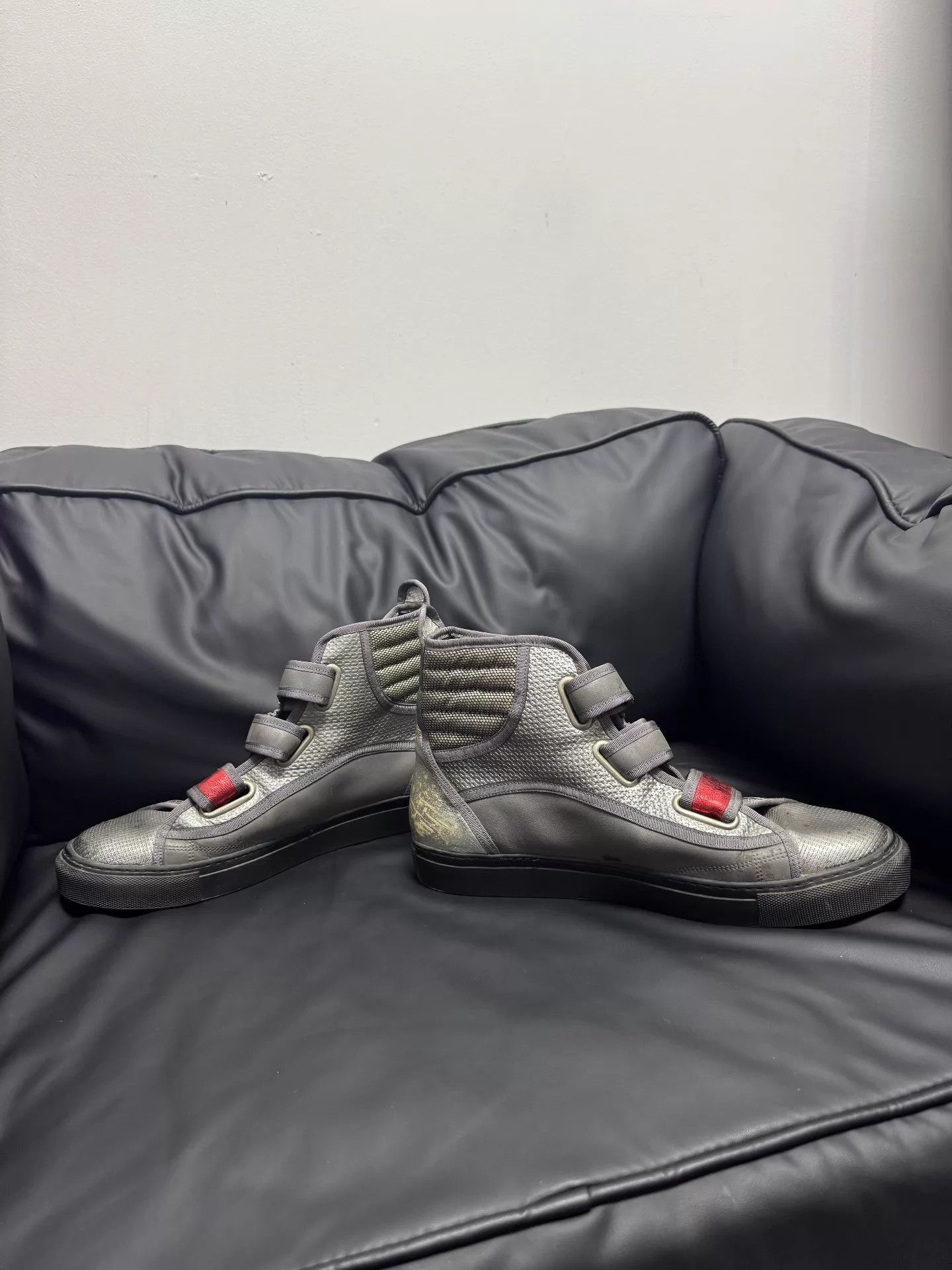 Raf Simons Multi Color High-Top Sneakers with Straps Size US 9 / EU 42 - 3 Thumbnail