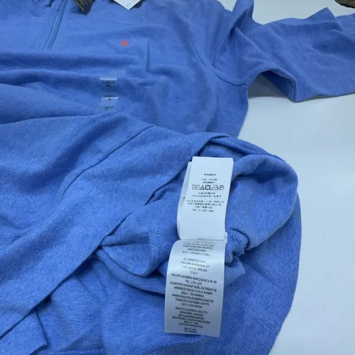 Polo Ralph Lauren Polo Ralph Lauren Solid Half-Zip Long-Sleeve T-Shirt Size US XL / EU 56 / 4 - 4 Thumbnail