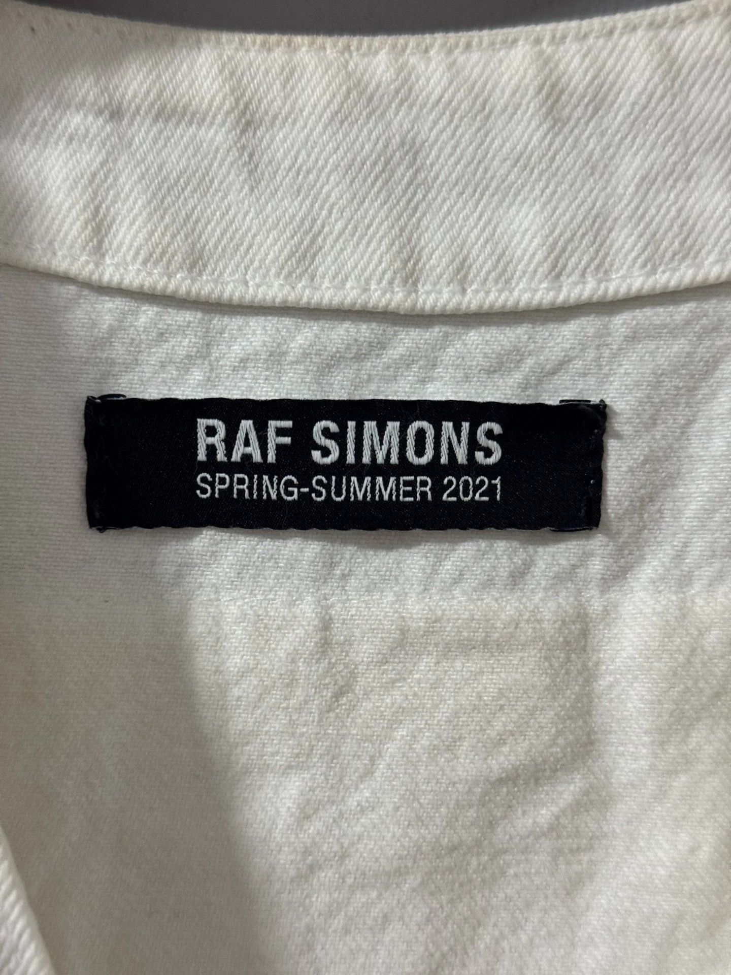 Raf Simons White Button-Front Vest with Patch Details Size US S / EU 44-46 / 1 - 6 Thumbnail