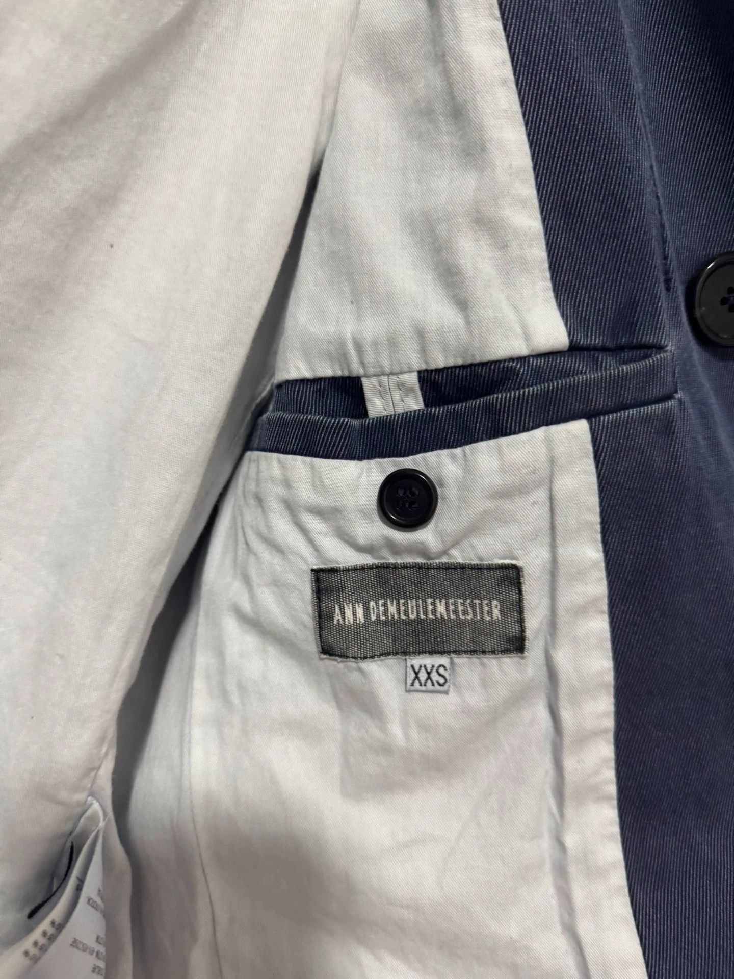 Ann Demeulemeester Blue Denim Jacket - XXS Size US XXS / EU 40 - 6 Thumbnail