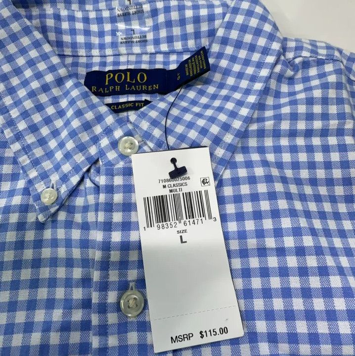 Polo Ralph Lauren Polo Ralph Lauren Blue Check Short-Sleeve Shirt Size US L / EU 52-54 / 3 - 5 Thumbnail