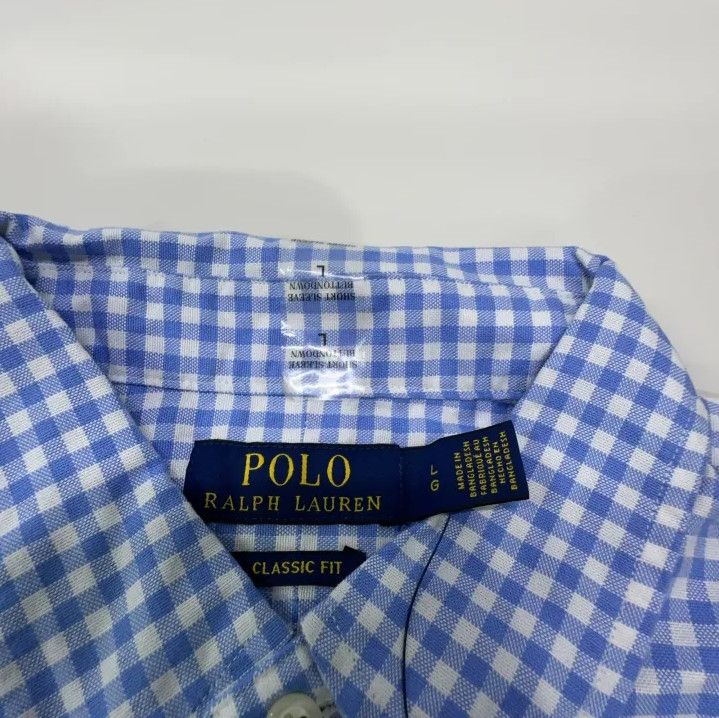Polo Ralph Lauren Polo Ralph Lauren Blue Check Short-Sleeve Shirt Size US L / EU 52-54 / 3 - 4 Thumbnail