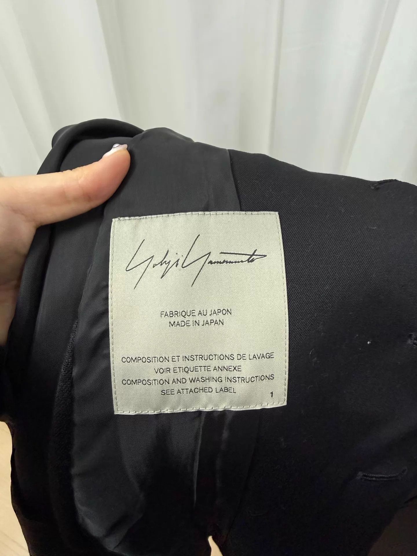 Yohji Yamamoto Black Structured Button-Front Asymmetric Hem Jacket Size US S / EU 44-46 / 1 - 5 Thumbnail
