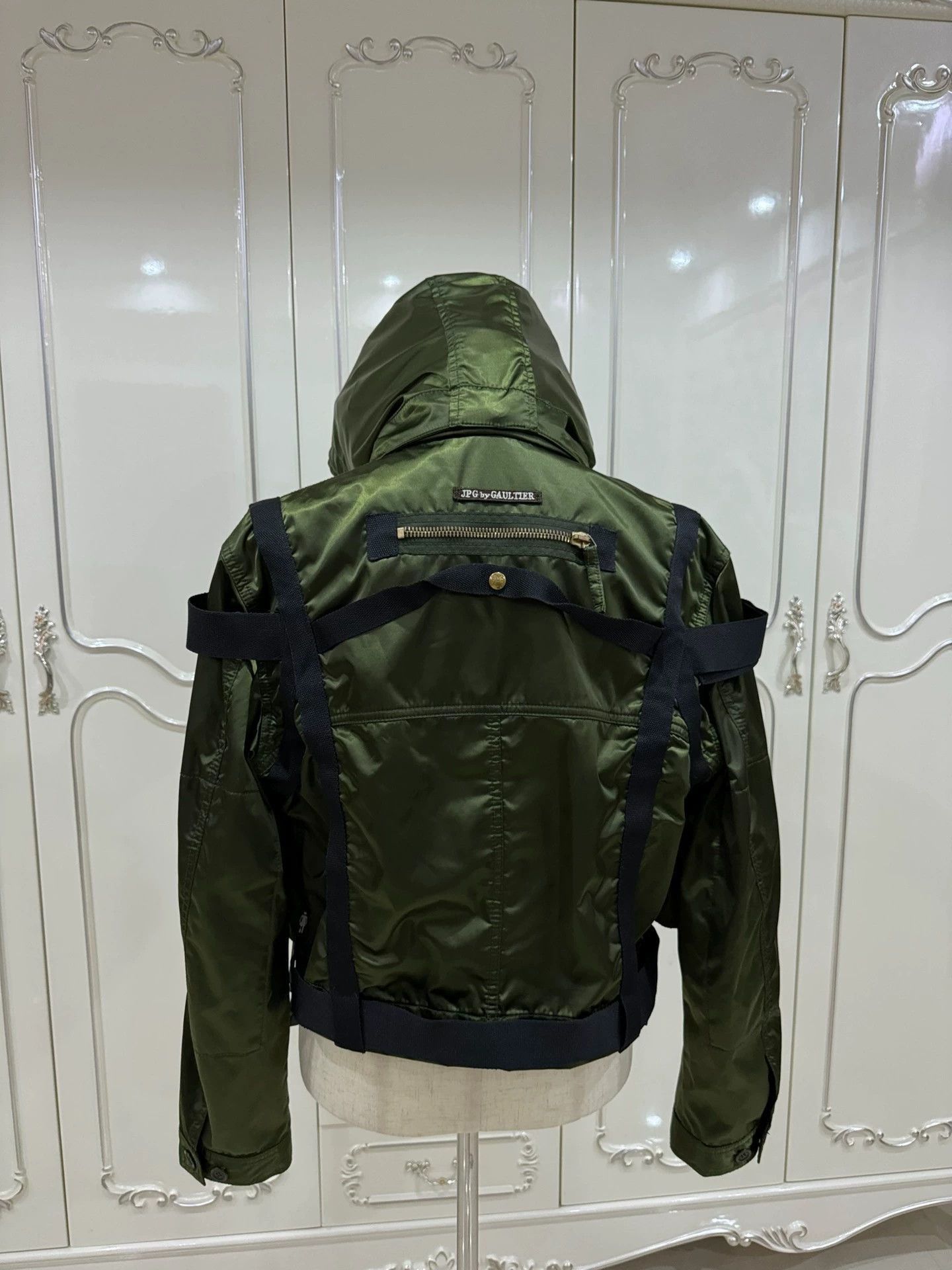 Jean Paul Gaultier Green Cropped Jacket with Utility Straps XS Size US XS / EU 42 / 0 - 3 Thumbnail