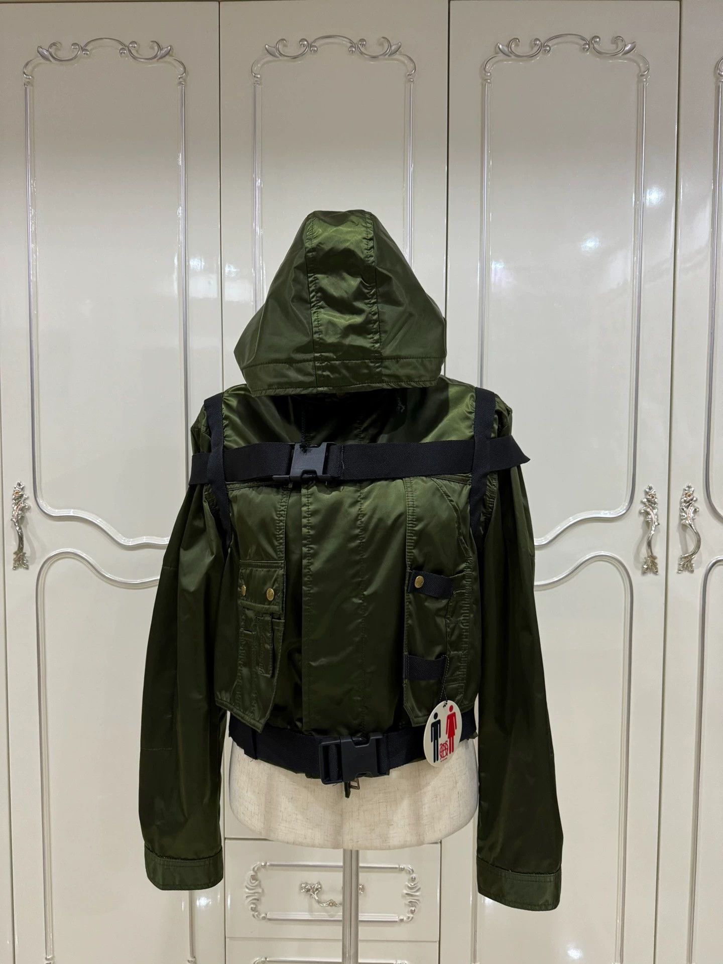 Jean Paul Gaultier Green Cropped Jacket with Utility Straps XS Size US XS / EU 42 / 0 - 5 Thumbnail