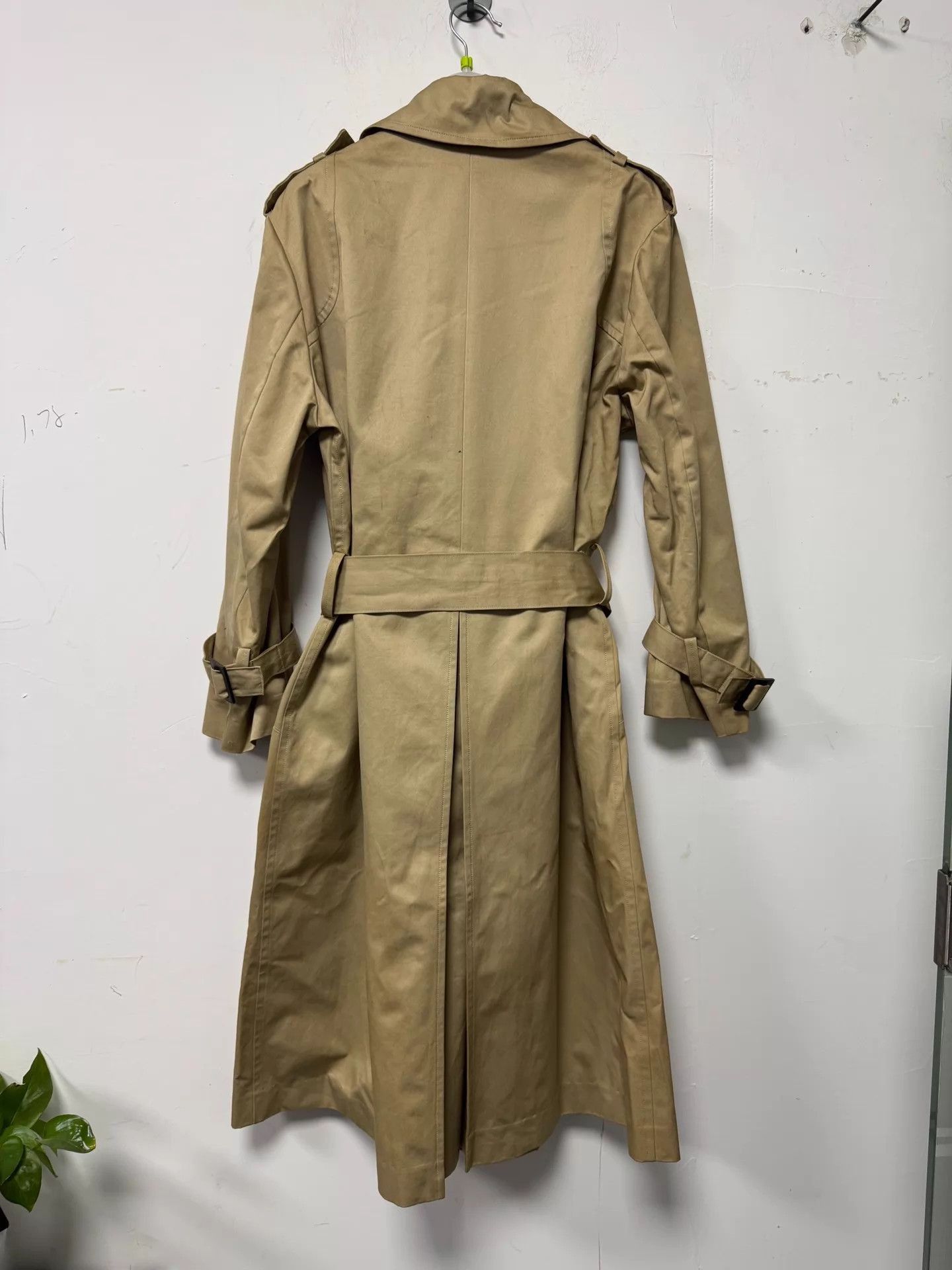 Yohji Yamamoto Beige Belted Trench Coat Size S Size US S / EU 44-46 / 1 - 2 Thumbnail