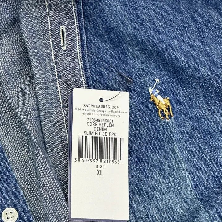 Polo Ralph Lauren Polo Ralph Lauren Logo Denim Long-Sleeve Shirt Size US XL / EU 56 / 4 - 3 Thumbnail