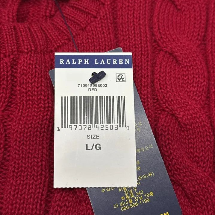 Polo Ralph Lauren Polo Ralph Lauren SS23 Cable Knit Logo Sweater Size US L / EU 52-54 / 3 - 3 Thumbnail