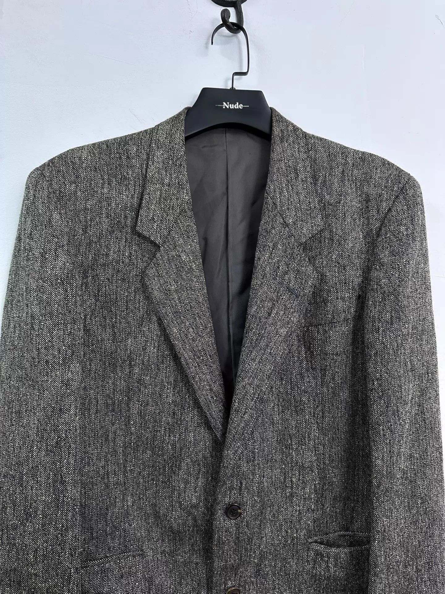 Issey Miyake Gray Herringbone Pattern Blazer - Size M Size US M / EU 48-50 / 2 - 2 Thumbnail