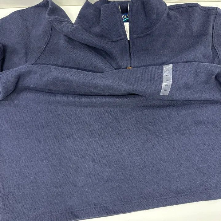 Polo Ralph Lauren Polo Ralph Lauren Solid Half-Zip Logo Embroidered Sweatshirt Size US XXL / EU 58 / 5 - 6 Thumbnail