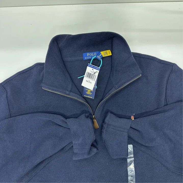 Polo Ralph Lauren Polo Ralph Lauren Solid Half-Zip Logo Embroidered Sweatshirt Size US XXL / EU 58 / 5 - 7 Thumbnail