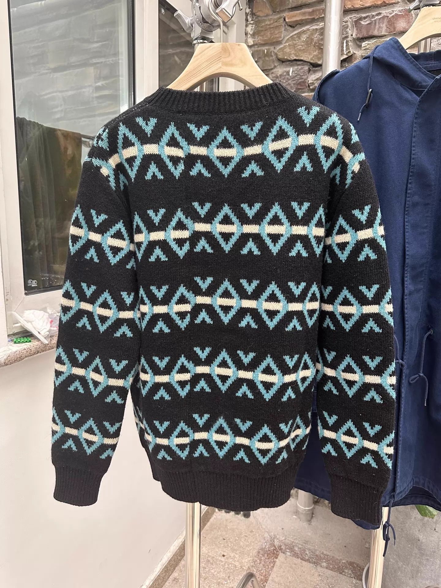 Raf Simons Geometric Pattern Crewneck Sweater Size US M / EU 48-50 / 2 - 6 Thumbnail
