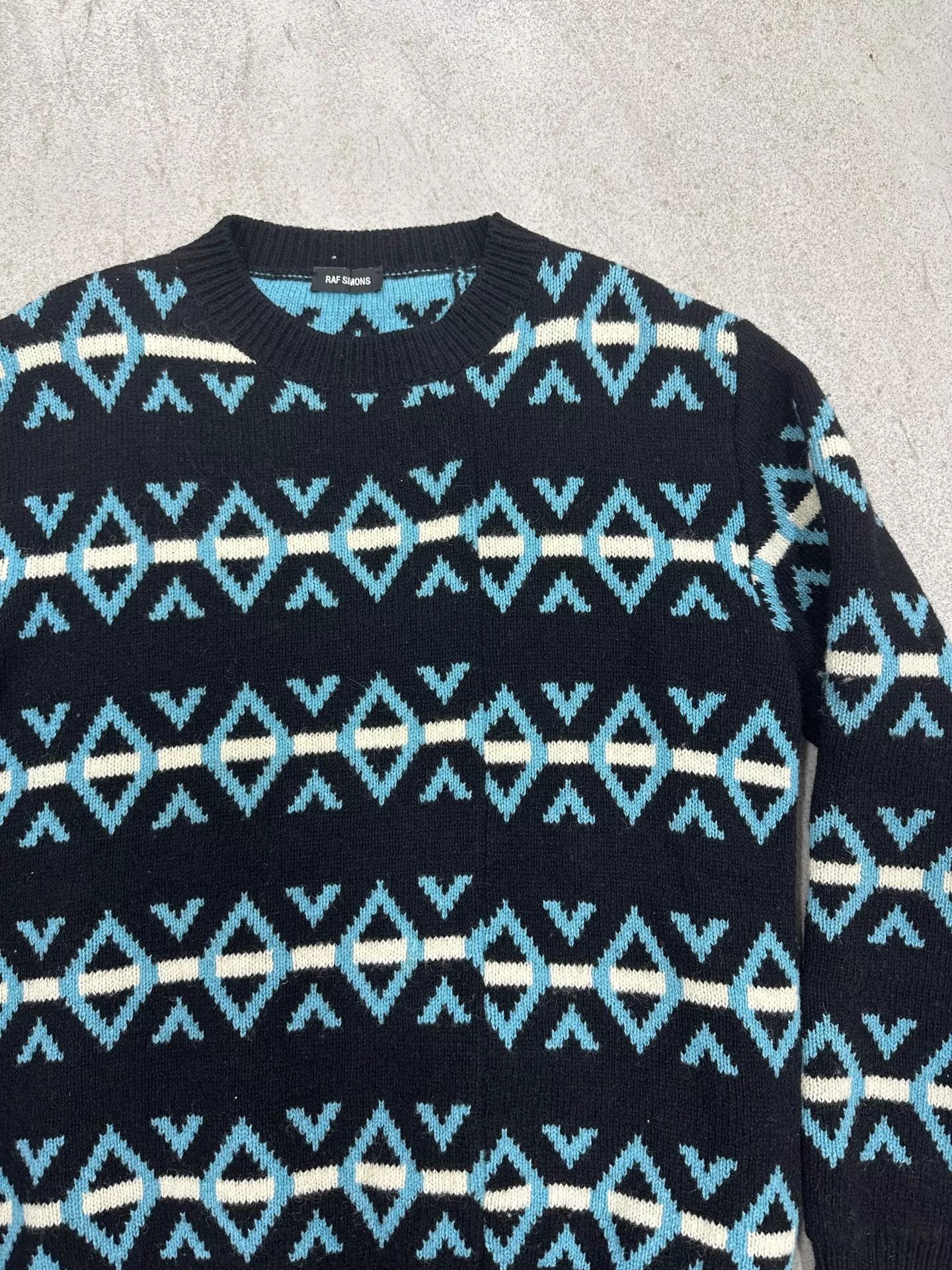 Raf Simons Geometric Pattern Crewneck Sweater Size US M / EU 48-50 / 2 - 2 Thumbnail