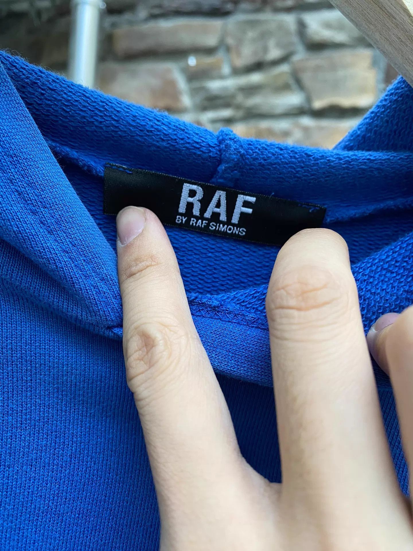 Raf Simons Blue Graphic Print Hoodie with Hood and Pocket Size US S / EU 44-46 / 1 - 6 Thumbnail