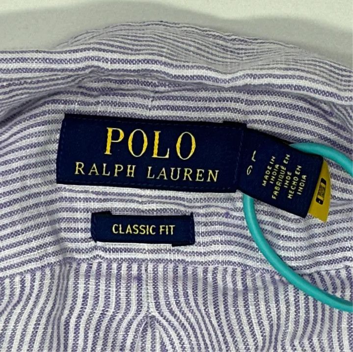 Polo Ralph Lauren Polo Ralph Lauren Purple Striped Long-Sleeve Shirt Size US L / EU 52-54 / 3 - 4 Thumbnail