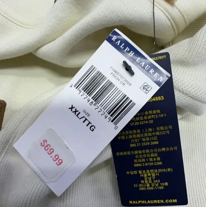 Polo Ralph Lauren Polo Ralph Lauren Pony Logo Quarter-Zip Cotton Sweatshirt Size US XXL / EU 58 / 5 - 6 Thumbnail