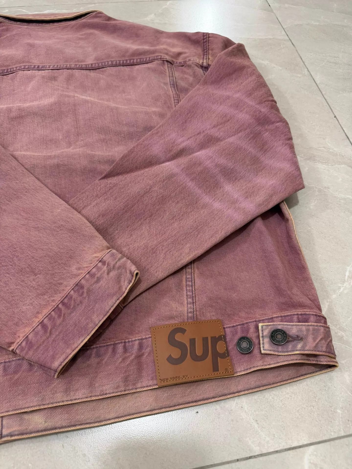 Supreme Purple Denim Jacket - Size L Size US L / EU 52-54 / 3 - 6 Thumbnail