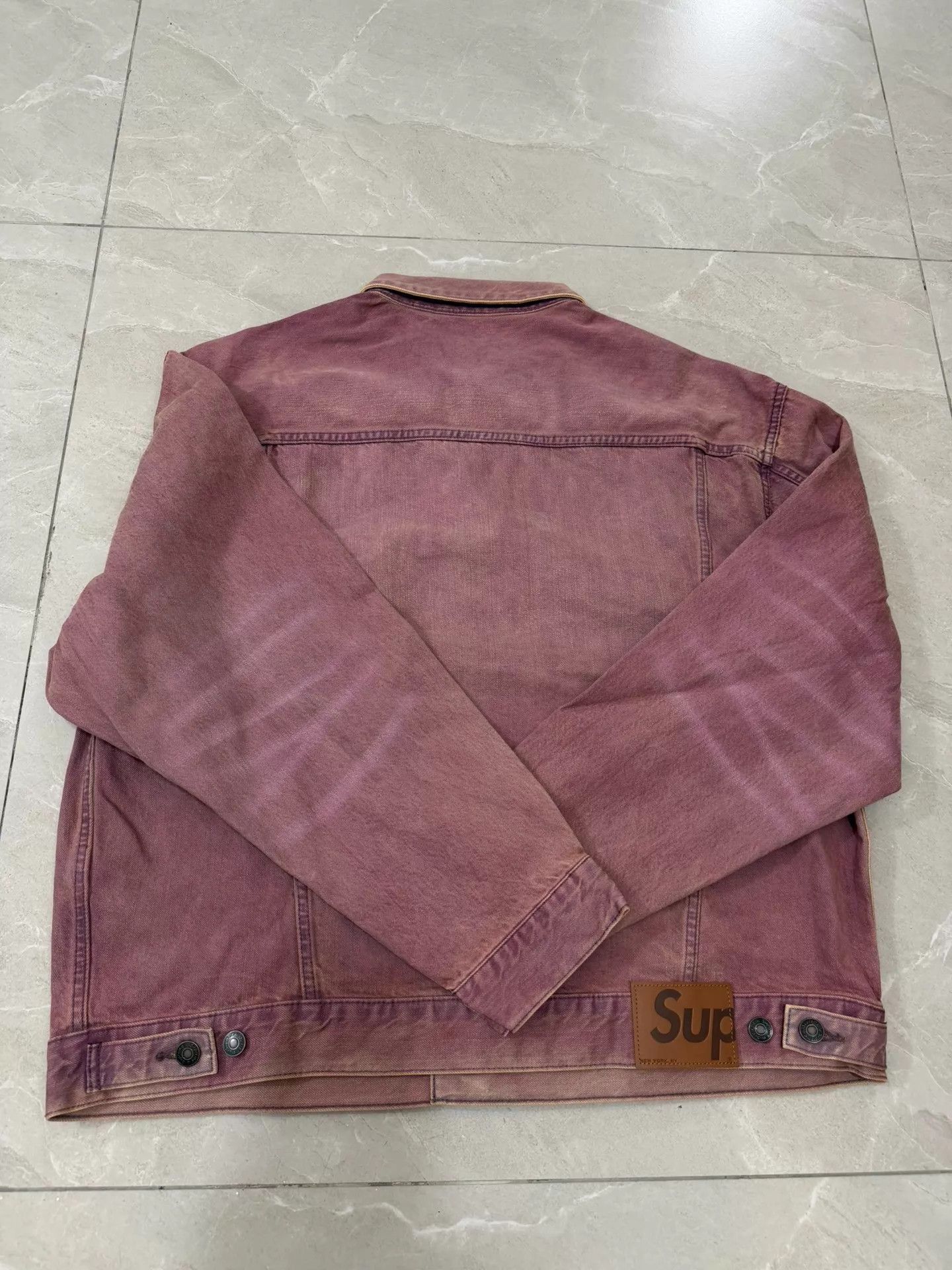 Supreme Purple Denim Jacket - Size L Size US L / EU 52-54 / 3 - 5 Thumbnail