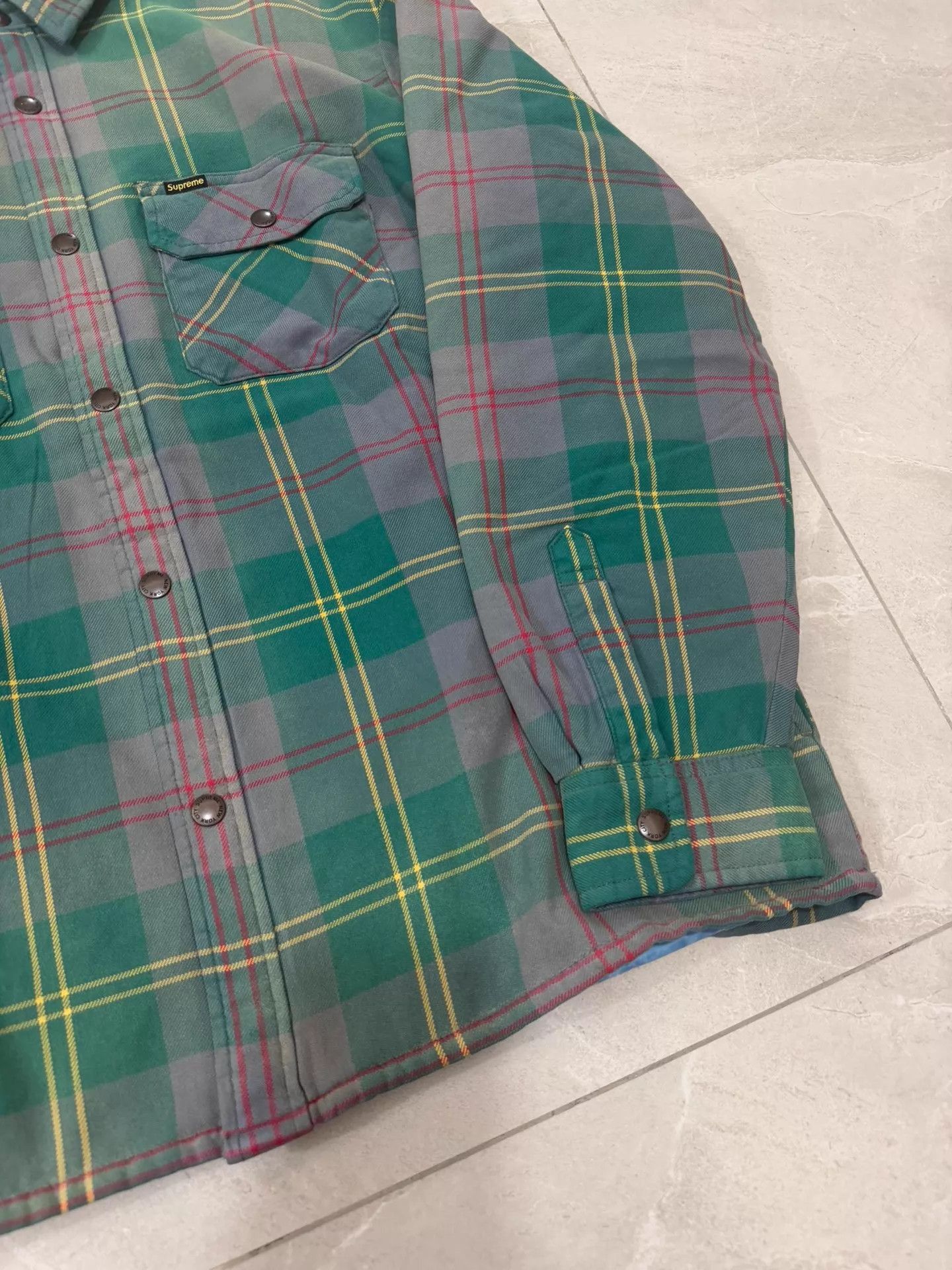 Supreme Green Plaid Long Sleeve Button-Up Shirt M Size US M / EU 48-50 / 2 - 2 Thumbnail