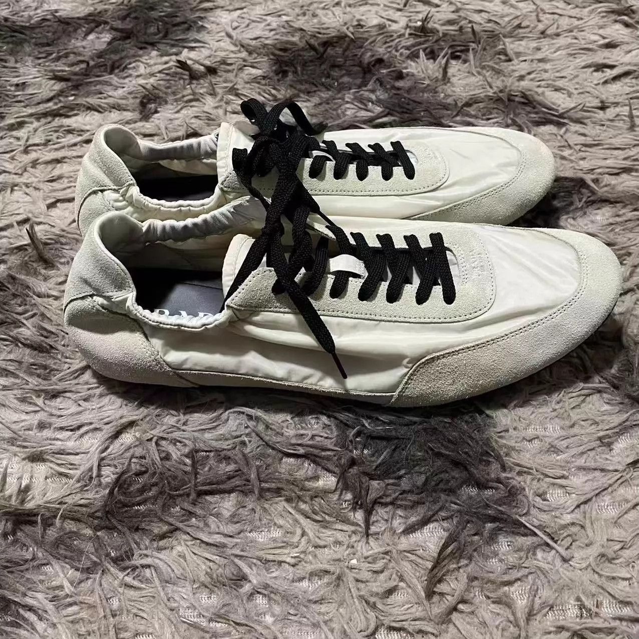 Prada White Low-Top Sneakers Size 12 Size US 12 / EU 45 - 3 Thumbnail