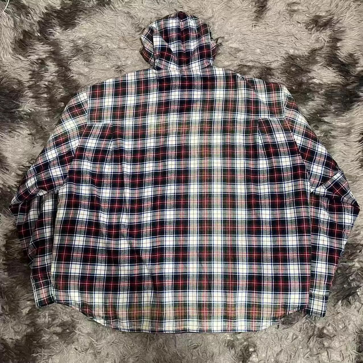 Balenciaga Plaid Hooded Long-Sleeve Shirt Size US XS / EU 42 / 0 - 2 Thumbnail