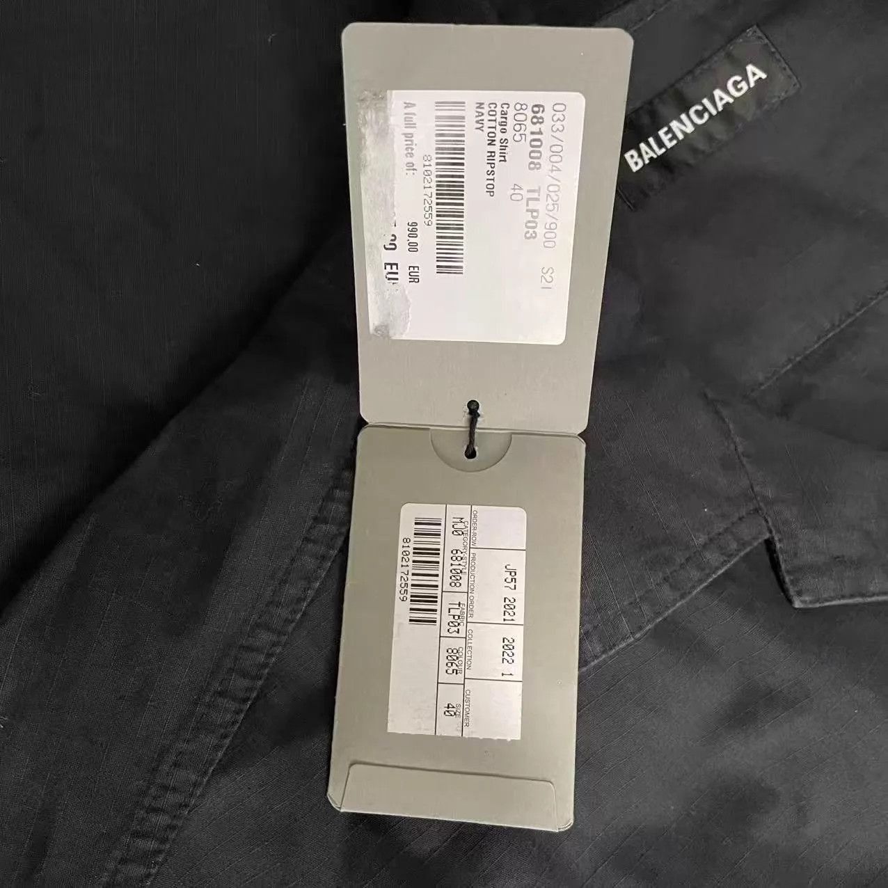 Balenciaga Black Long Sleeve Button-Up Utility Shirt Size US M / EU 48-50 / 2 - 3 Thumbnail