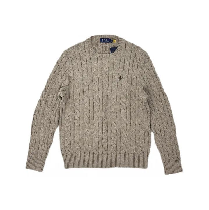 Polo Ralph Lauren Polo Ralph Lauren Cable Knit Logo Long-Sleeve Sweater Size US L / EU 52-54 / 3 - 2 Thumbnail