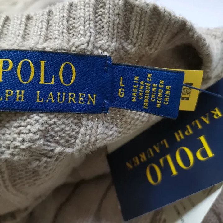 Polo Ralph Lauren Polo Ralph Lauren Cable Knit Logo Long-Sleeve Sweater Size US L / EU 52-54 / 3 - 8 Thumbnail