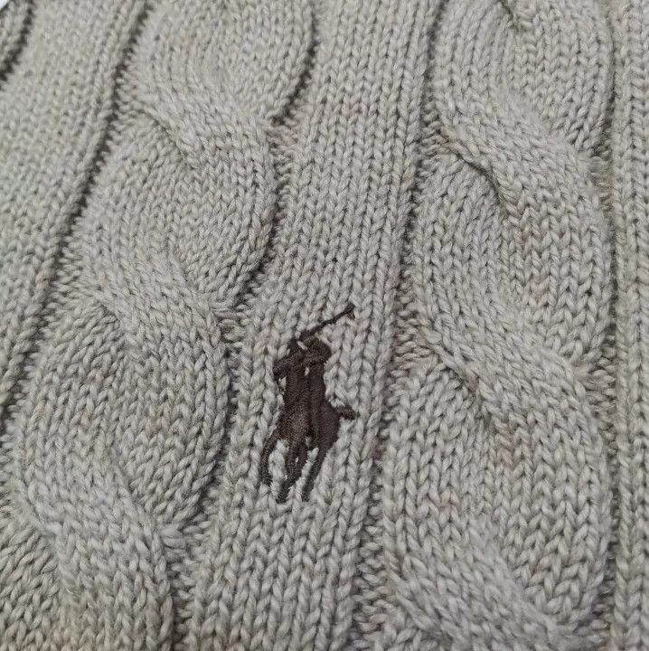 Polo Ralph Lauren Polo Ralph Lauren Cable Knit Logo Long-Sleeve Sweater Size US L / EU 52-54 / 3 - 7 Thumbnail