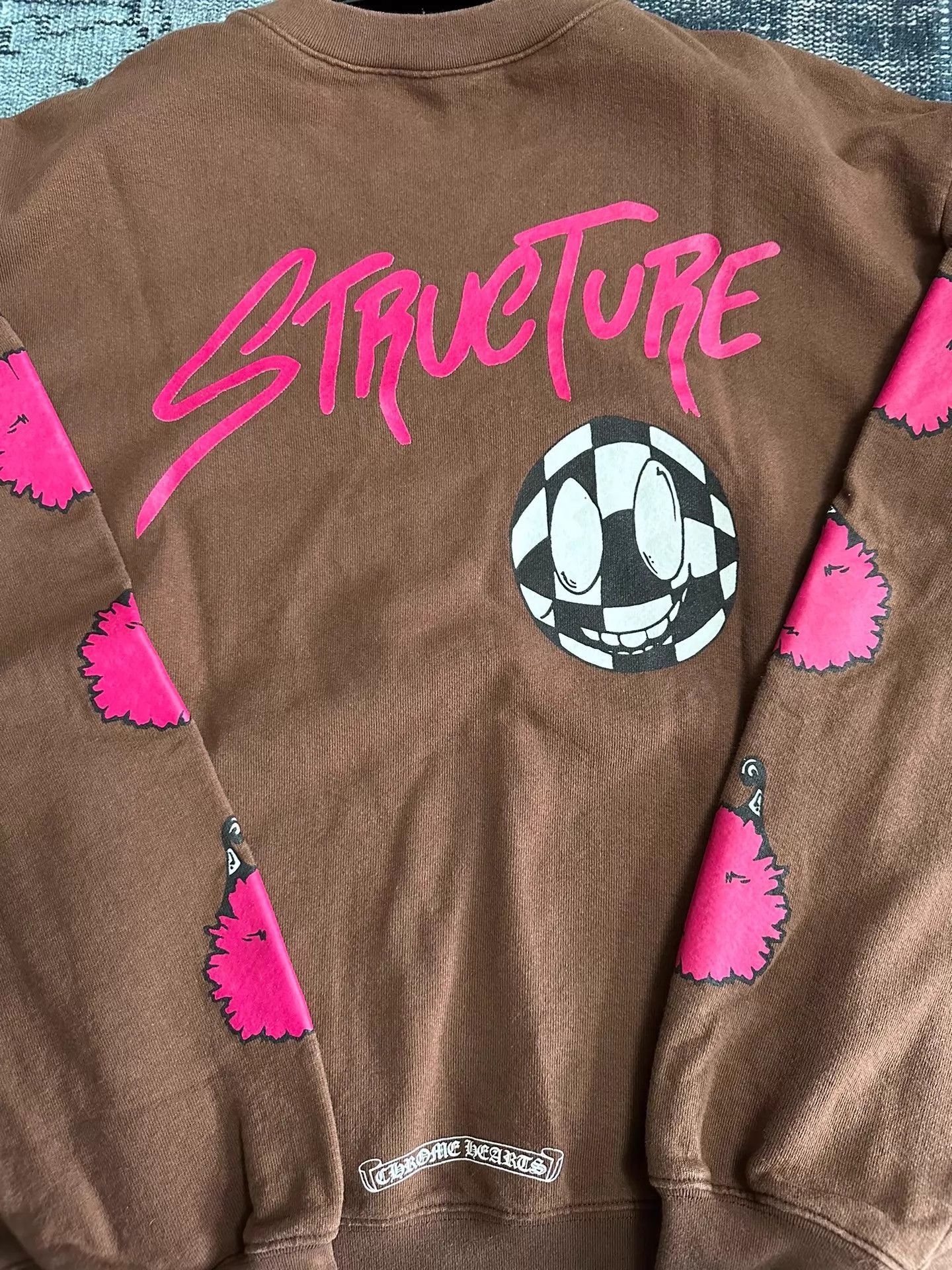 Chrome Hearts Brown Sweatshirt with 'Structure' Print and Graphics Size US M / EU 48-50 / 2 - 2 Thumbnail