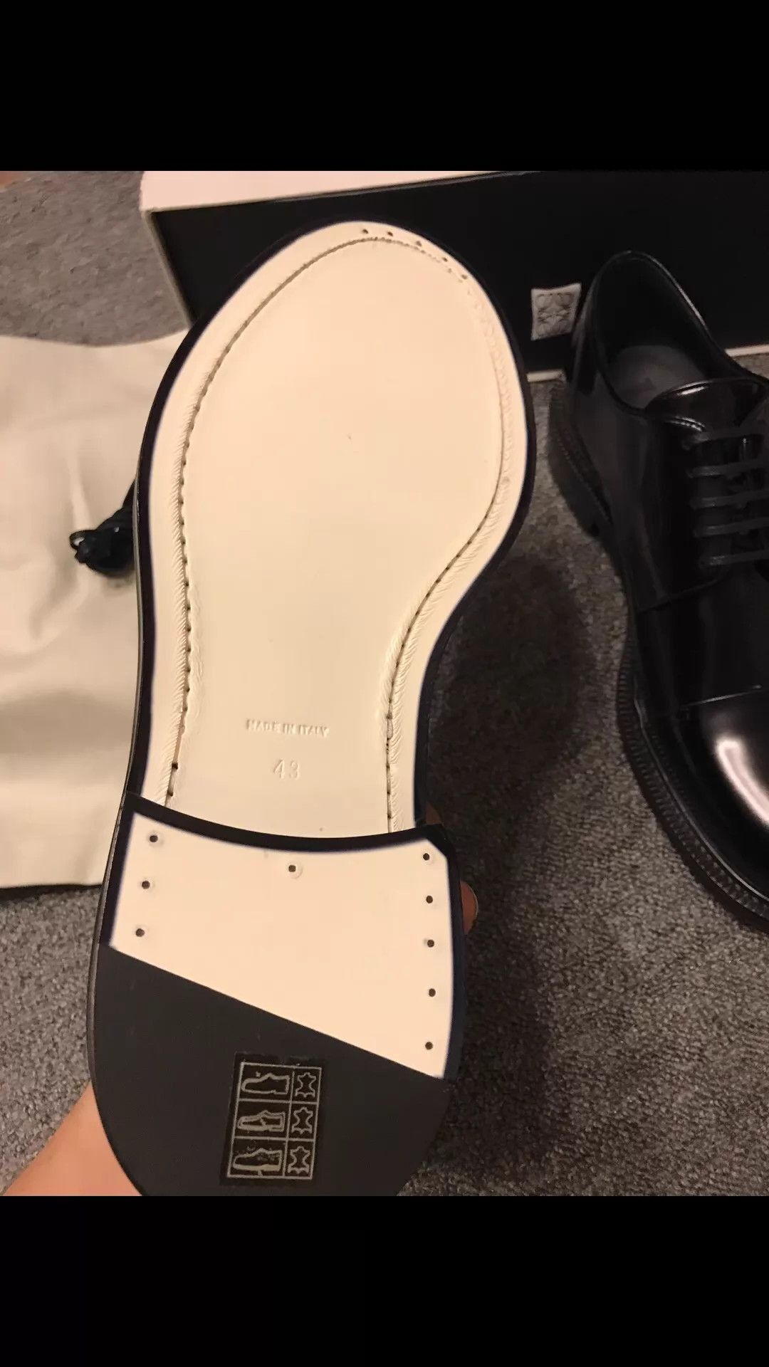 Loewe Black Leather Lace-Up Formal Shoes Size US 10 / EU 43 - 5 Thumbnail