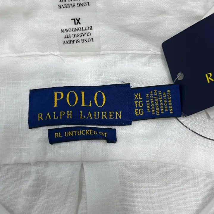 Polo Ralph Lauren Polo Ralph Lauren Logo Embroidered Linen Shirt Size US XL / EU 56 / 4 - 5 Thumbnail