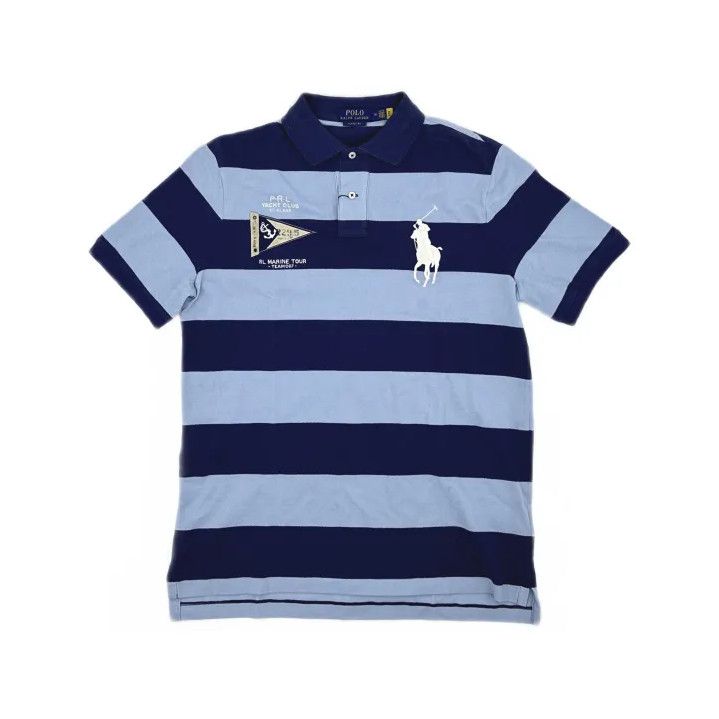 Polo Ralph Lauren Polo Ralph Lauren Color Block Stripe Logo Polo Shirt Size US M / EU 48-50 / 2 - 2 Thumbnail