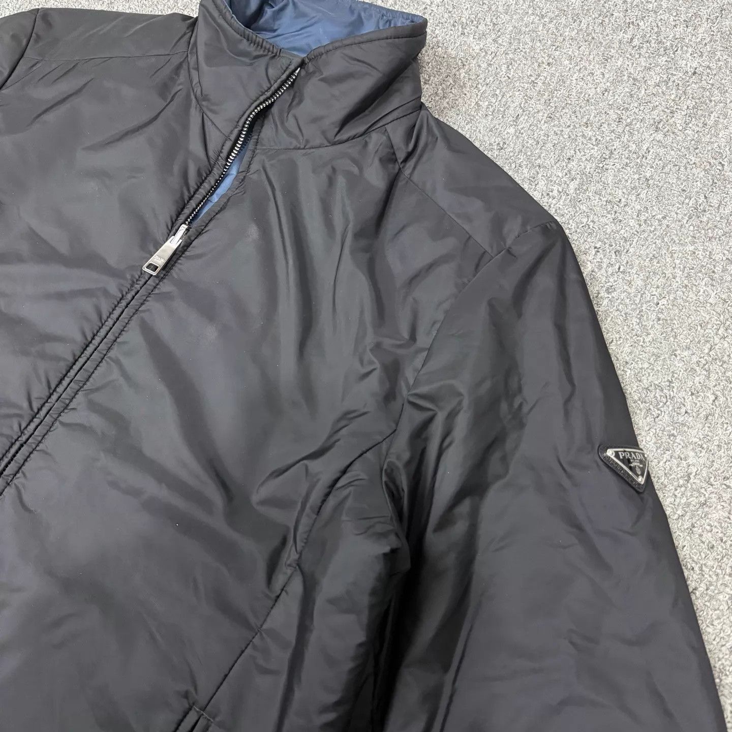 Prada Black Lightweight Zip-Up Jacket Size US L / EU 52-54 / 3 - 3 Thumbnail