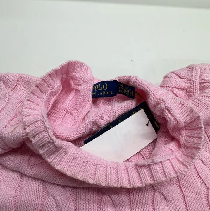 Polo Ralph Lauren Polo Ralph Lauren Men's Pink Cable-Knit Cotton Sweater Size US XXL / EU 58 / 5 - 8 Thumbnail