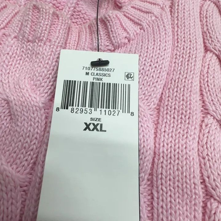 Polo Ralph Lauren Polo Ralph Lauren Men's Pink Cable-Knit Cotton Sweater Size US XXL / EU 58 / 5 - 4 Thumbnail